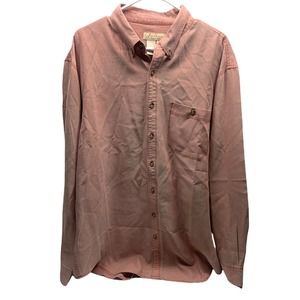 The Territory Ahead Mens XLT Silk & Cotton Blend Button Down Shirt Salmon